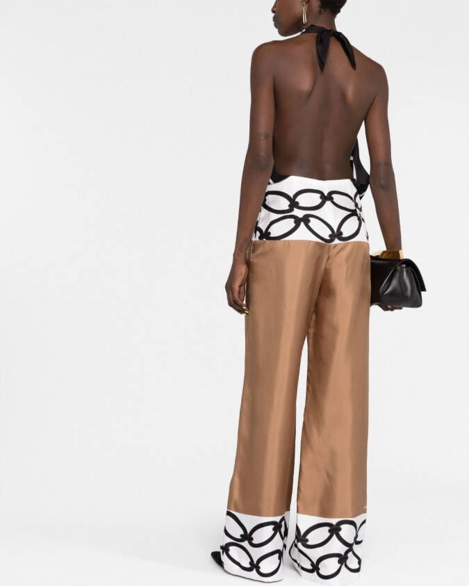 Valentino Garavani Zijden jumpsuit Beige