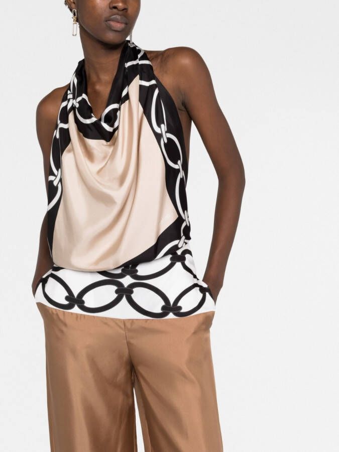 Valentino Garavani Zijden jumpsuit Beige