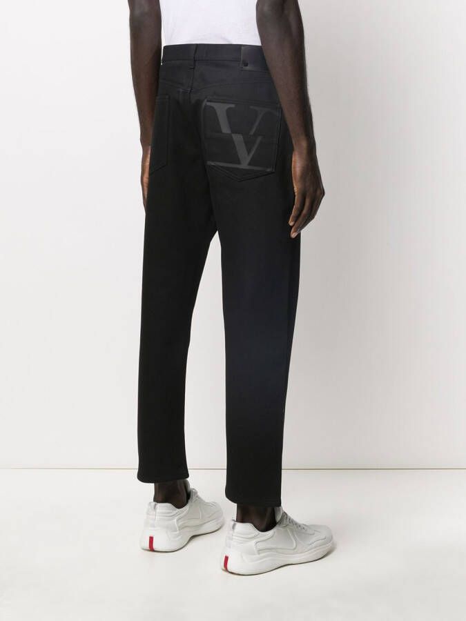 Valentino Garavani Cropped jeans Zwart