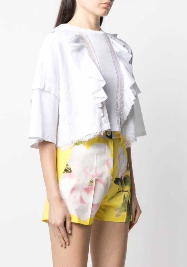 Valentino Garavani Cropped T-shirt Wit