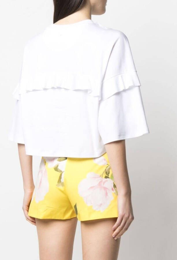 Valentino Garavani Cropped T-shirt Wit