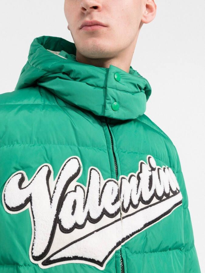 Valentino Garavani Donsjack met logopatch Groen