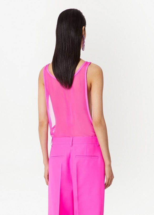 Valentino Garavani Chiffon top Roze