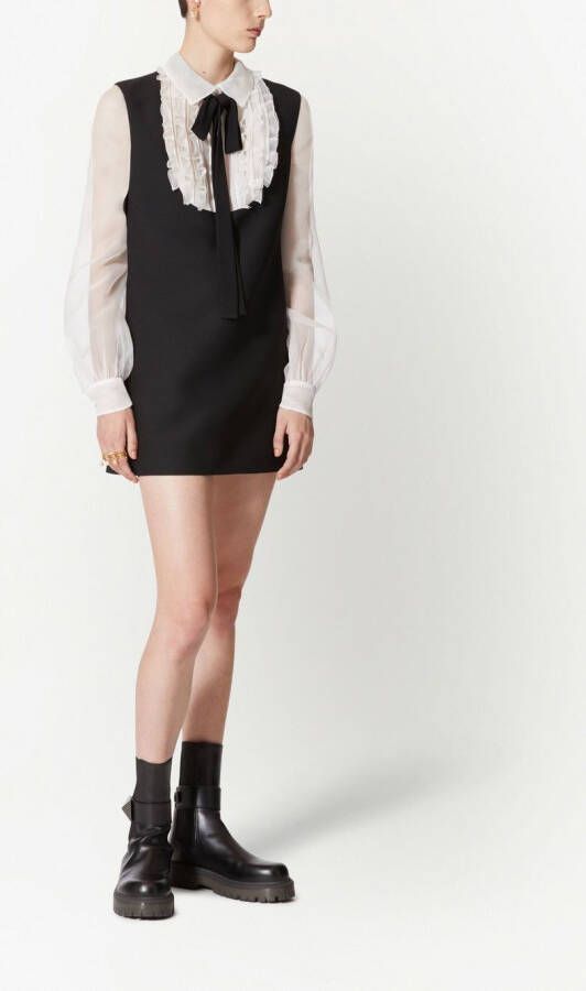 Valentino Garavani Mini-jurk met borduurwerk Zwart