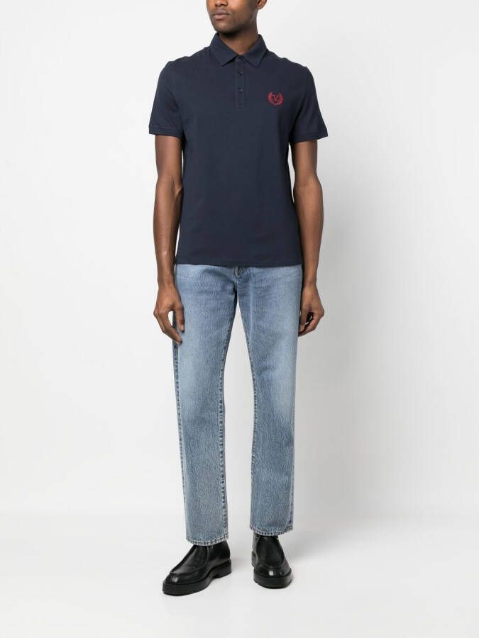 Valentino Garavani Poloshirt met geborduurd logo Blauw