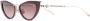 Valentino Eyewear Rockstud zonnebril met kattenoog montuur Goud - Thumbnail 2