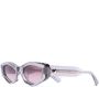 VALENTINO GARAVANI EYEWEAR Rockstud zonnebril met onregelmatig montuur Grijs - Thumbnail 2