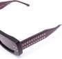 VALENTINO GARAVANI EYEWEAR Rockstud zonnebril met vierkant montuur Rood - Thumbnail 3
