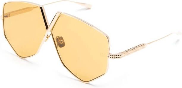VALENTINO GARAVANI EYEWEAR Zonnebril met oversized montuur Goud