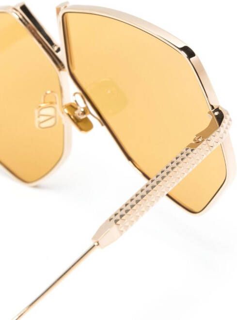 VALENTINO GARAVANI EYEWEAR Zonnebril met oversized montuur Goud