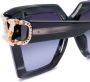 Valentino Eyewear VLogo Signature zonnebril met vierkant montuur Zwart - Thumbnail 3