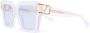 VALENTINO GARAVANI EYEWEAR VLogo Signature zonnebril met vierkant montuur Wit - Thumbnail 2