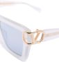 VALENTINO GARAVANI EYEWEAR VLogo Signature zonnebril met vierkant montuur Wit - Thumbnail 3
