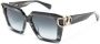 Valentino Eyewear VLogo Signature zonnebril met vierkant montuur Zwart - Thumbnail 2