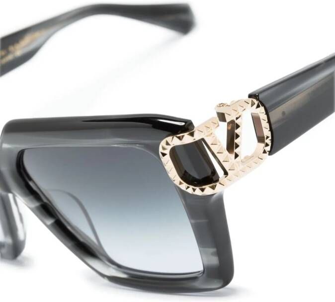 Valentino Eyewear VLogo Signature zonnebril met vierkant montuur Zwart