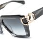 Valentino Eyewear VLogo Signature zonnebril met vierkant montuur Zwart - Thumbnail 3