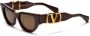 Valentino Eyewear VLOGO zonnebril met kattenoog montuur Rood - Thumbnail 2