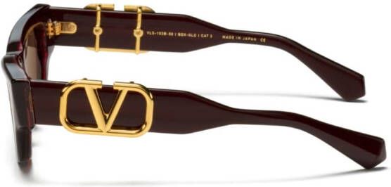 Valentino Eyewear VLOGO zonnebril met kattenoog montuur Rood