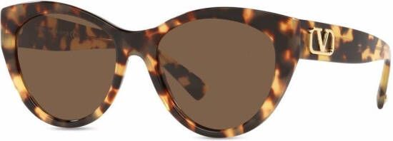 VALENTINO GARAVANI EYEWEAR Zonnebril met cat-eye montuur Bruin