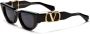 Valentino Eyewear Zonnebril met logoplakkaat Zwart - Thumbnail 2