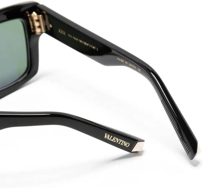 Valentino Eyewear Zonnebril met logoplakkaat Zwart