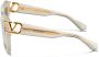 VALENTINO GARAVANI EYEWEAR Zonnebril met oversized montuur Wit - Thumbnail 3