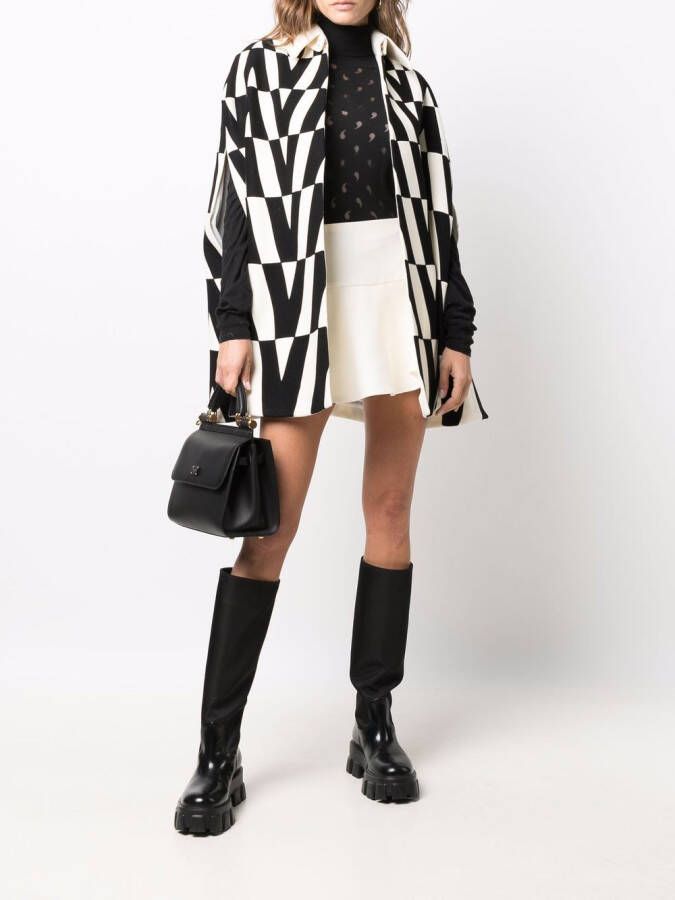 Valentino Garavani Flared mini-skort Beige