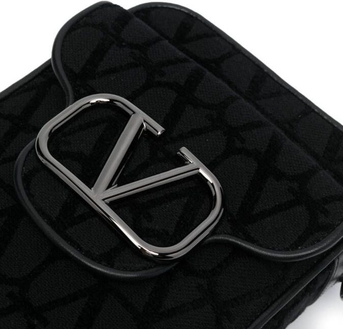 Valentino Garavani Locò Toile Iconographe crossbodytas Zwart