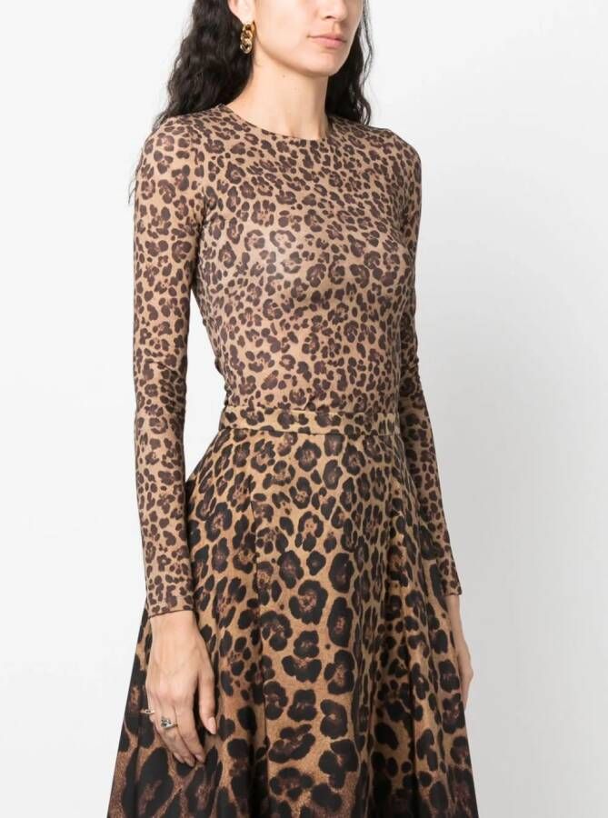 Valentino Garavani Bodysuit met print Beige