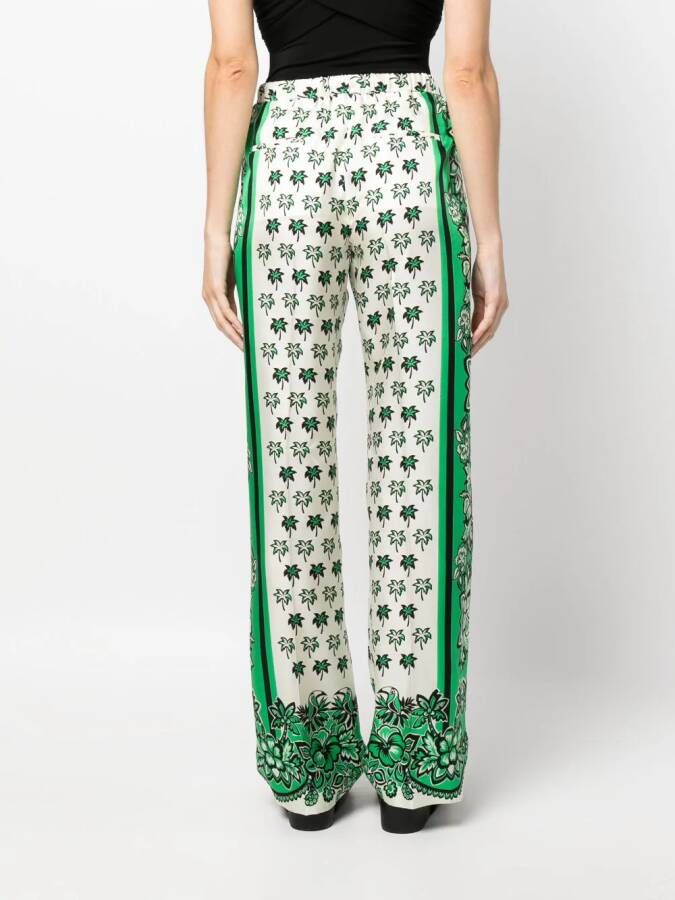Valentino Garavani Broek met bloemenprint Groen