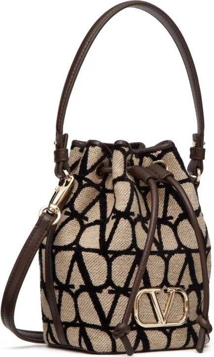 Valentino Garavani Bucket-tas met monogrampatroon Beige