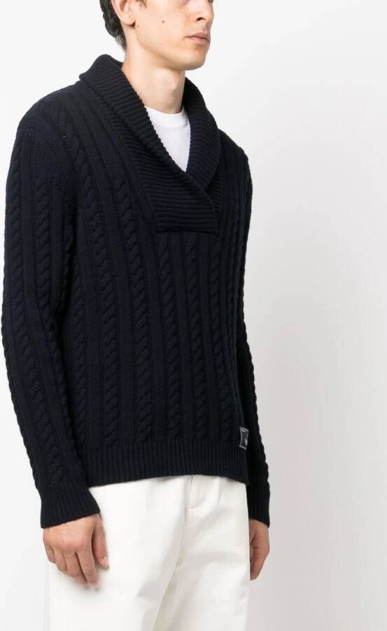 Valentino Garavani Kabelgebreide trui Blauw