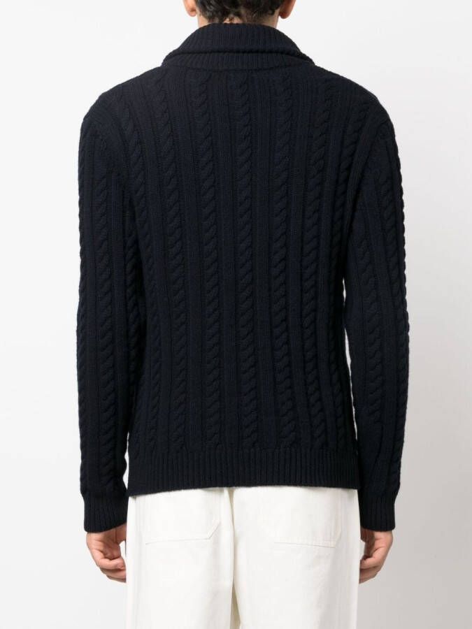Valentino Garavani Kabelgebreide trui Blauw