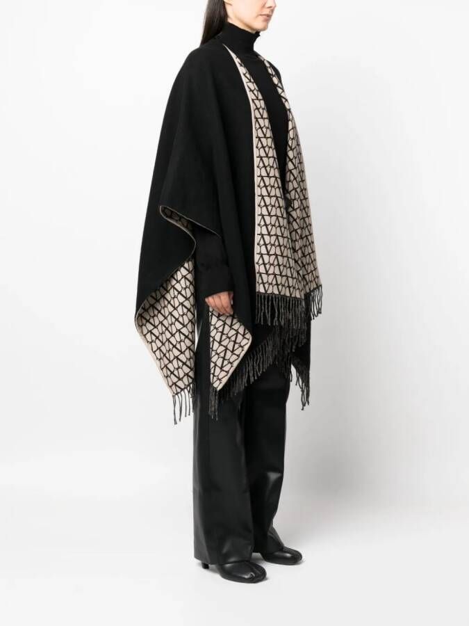 Valentino Garavani Cape met print Zwart