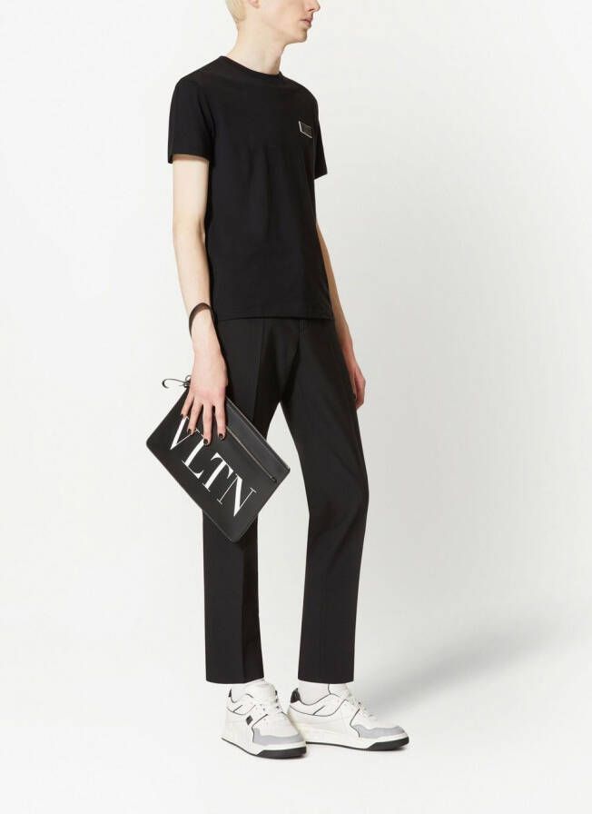 Valentino Garavani Clutch met logoprint Zwart