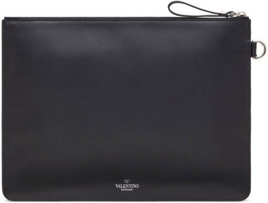 Valentino Garavani Clutch met logoprint Zwart