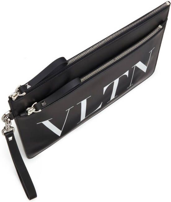 Valentino Garavani Clutch met logoprint Zwart