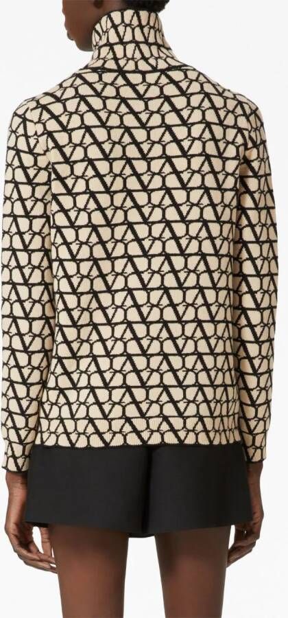 Valentino Garavani Toile Iconographe wollen trui Beige