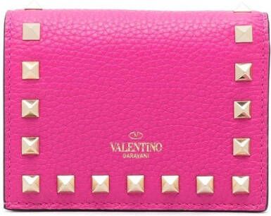 Valentino Garavani Compacte portemonnee Roze