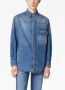 Valentino Garavani VLogo Signature denim overhemd Blauw - Thumbnail 3
