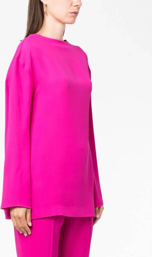 Valentino Garavani Gedrapeerde blouse Roze