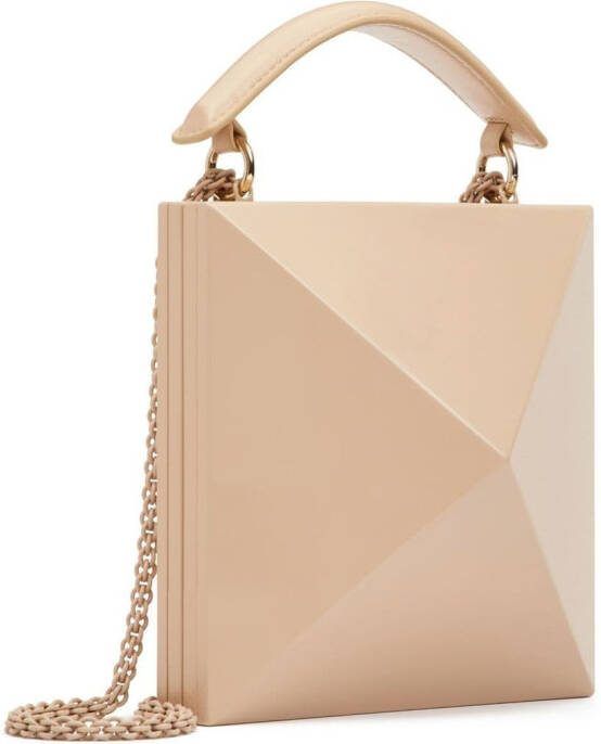 Valentino Garavani Geometrische clutch Beige