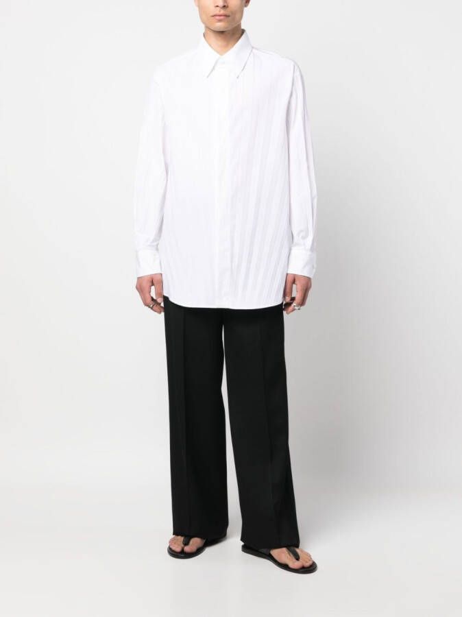 Valentino Garavani Geplooid overhemd Wit