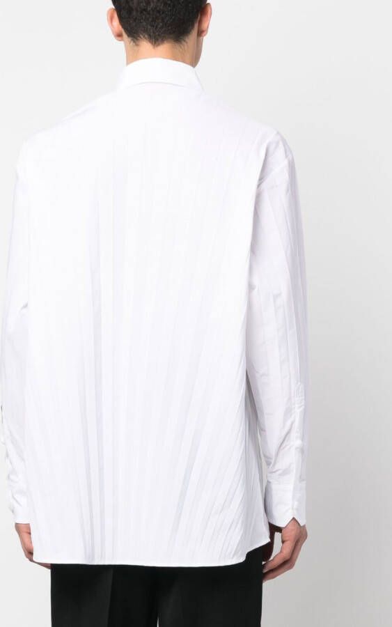 Valentino Garavani Geplooid overhemd Wit