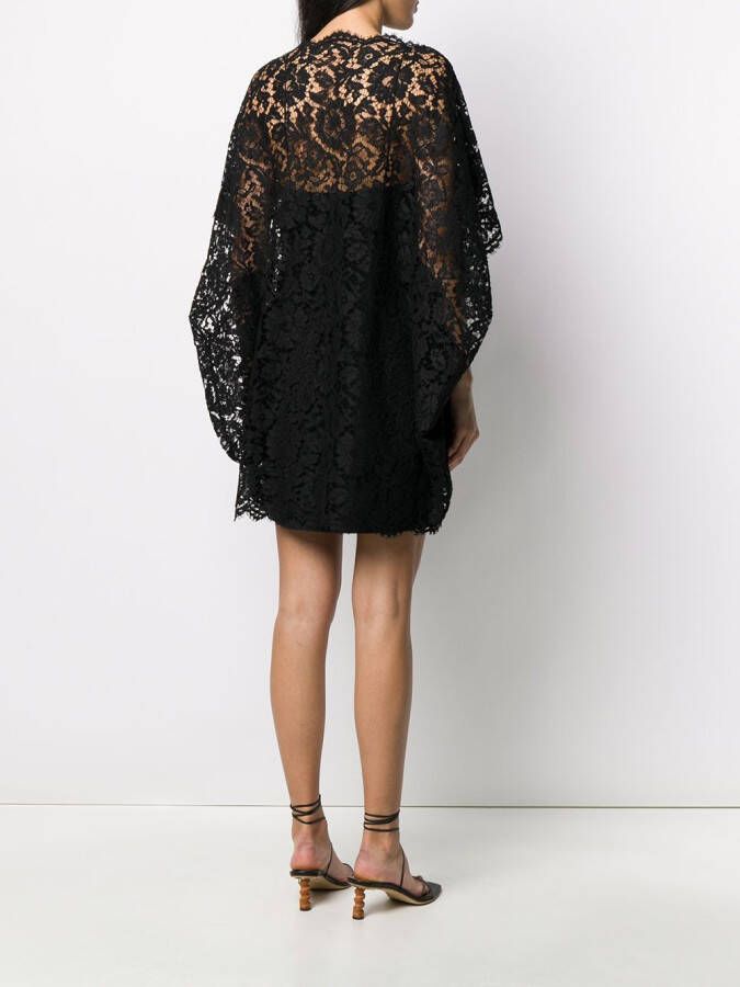 Valentino Garavani Jurk met cape Zwart