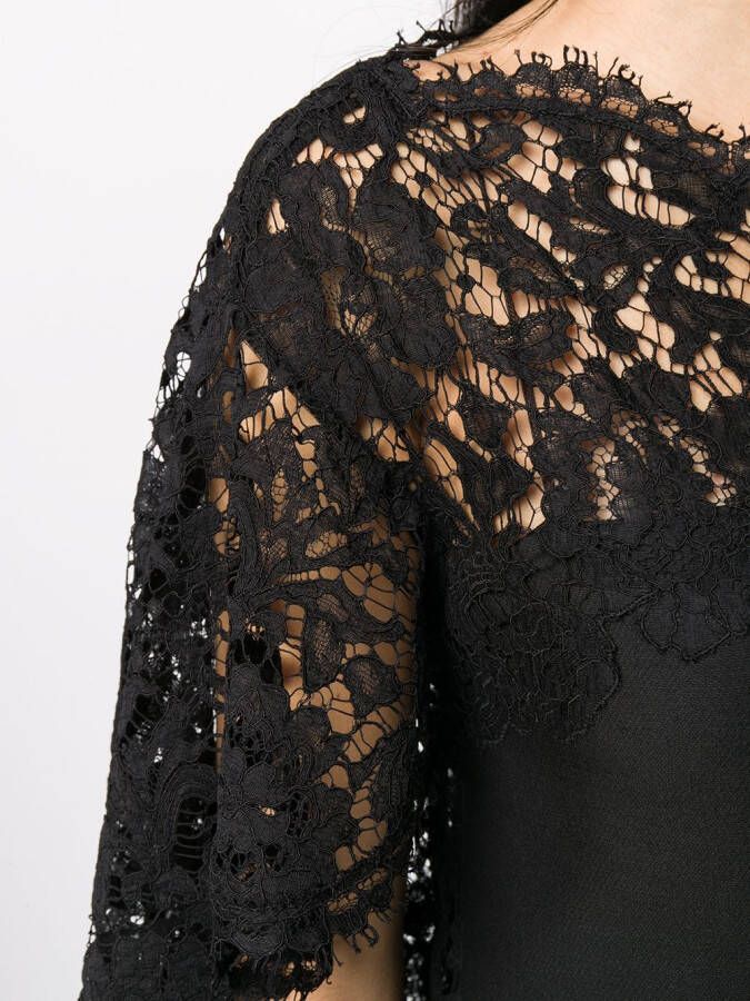 Valentino Garavani Jurk met cape Zwart