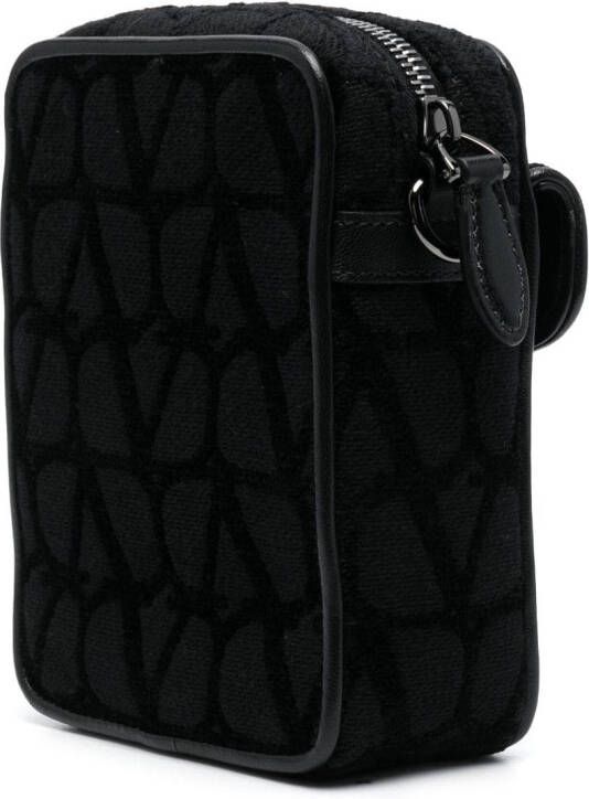 Valentino Garavani Locò Toile Iconographe clutch Zwart