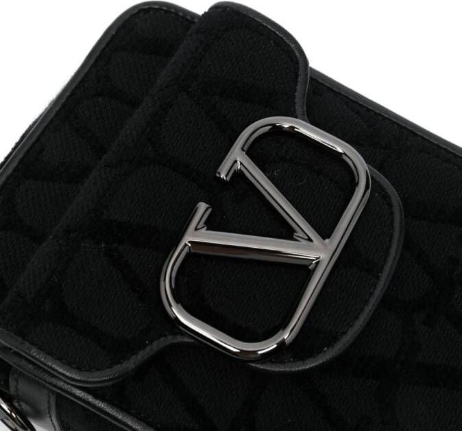 Valentino Garavani Locò Toile Iconographe clutch Zwart