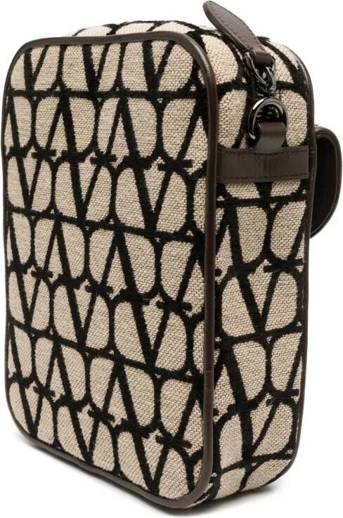 Valentino Garavani Locò Toile schoudertas Beige