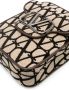 Valentino Garavani Locò Toile schoudertas Beige - Thumbnail 4